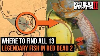 Where To Find All 13 Legendary Fish in Red Dead Redemption 2 [upl. by Davena]