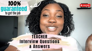 ELEMENTARY TEACHER INTERVIEW QUESTIONS AND ANSWERS  GUARANTEED TO GET THE JOB  FIRST YEAR TEACHER [upl. by Aikkin]