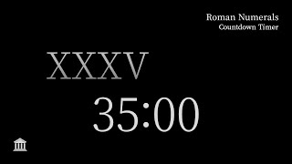 35 Minute Timer  Roman Numerals Countdown [upl. by Nimoynib]