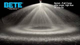 Full Cone Spiral Spray Nozzles BETE TF 112150 [upl. by Silden722]