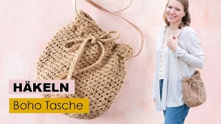 Boho Tasche häkeln [upl. by Ayikur]