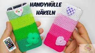 DIY HandyhülleTasche Häkeln Schnell  Einfach  Anleitung [upl. by Chadd890]