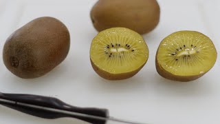 How to eat a Kiwi  Gold Kiwi fruit Taste Test [upl. by Orlene667]