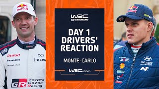 Day 1 Drivers Reaction  WRC Rallye MonteCarlo 2024 [upl. by Sihunn]