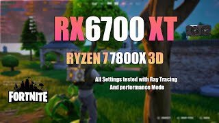 RX 6700 XT  Fortnite  All Settings Tested with Ray Tracing [upl. by Eniluqcaj]