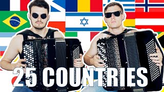 2 Accordions 25 Countries  Just Duet [upl. by Selim869]