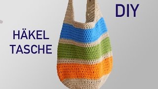 Tolle Häkeltasche  Anleitung für Anfänger  Tasche häkeln [upl. by Eartha589]