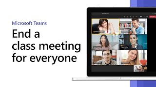 How to end a class meeting for everyone  Microsoft Teams [upl. by Zoilla]