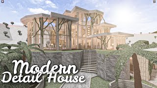 Bloxburg Mansion Modern House NO LARGE PLOT House Build [upl. by Neelrac]