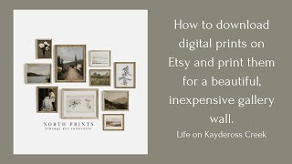 How to download and print digital prints from Etsy [upl. by Hanikas]