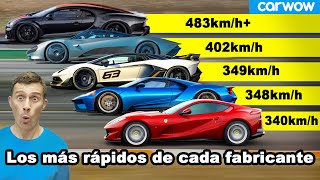 ¡Los coches MÁS RÁPIDOS de cada fabricante [upl. by Novek]