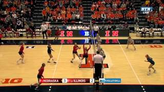 Longest Point Ever  Big Ten Volleyball [upl. by Yentroc]