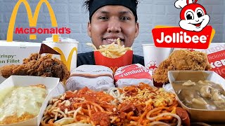 JOLLIBEE VS MCDO MUKBANG ASMR [upl. by Laura]