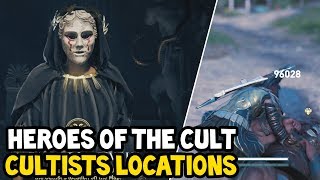 Assassins Creed Odyssey  All HEROES OF THE CULT CULTISTS Location Walkthrough [upl. by Danby]