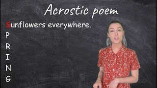 Acrostic Poem for Kids [upl. by Eicrad]