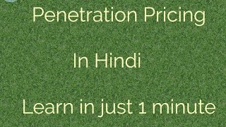 Penetration Pricing Strategy in Hindi Marketing Only Audio [upl. by Calloway]