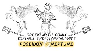 Poseidon  Neptune Greek Myth Comix explains the Olympian Gods OCR GCSE Classical Civilisation [upl. by Sinaj]