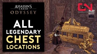 Assassins Creed Odyssey  All 17 Legendary Chest Locations [upl. by Ahcsas]