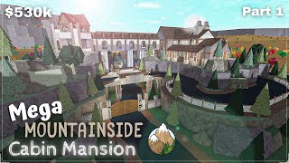 Bloxburg  Mega Mountainside Cabin Mansion  Build Part 13 Roblox [upl. by Imotih226]