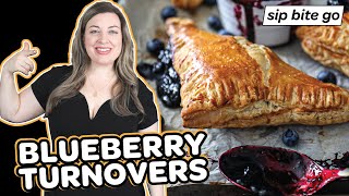 Easy Blueberry Turnovers With Puff Pastry [upl. by Desberg]