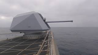 Littoral Combat Ship Live Fire with 57MM Naval Gun System [upl. by Boaten]