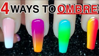 4 WAYS TO OMBRÉ WITH GEL POLISH  Nailsbykamin [upl. by Anear]