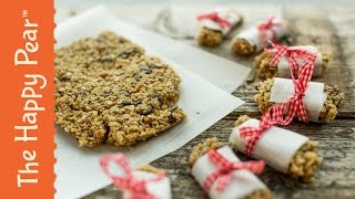 Flapjack  Granola Bar Recipe  Easy Vegan Snack  THE HAPPY PEAR [upl. by Philina]