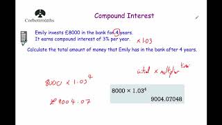 Compound Interest  Corbettmaths [upl. by Asiruam]