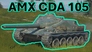 WoT Blitz AMX CDA 105 4 battles in action [upl. by Ydnat]