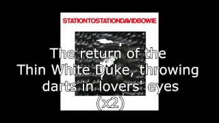 Station to Station  David Bowie  Lyrics [upl. by Alesiram]