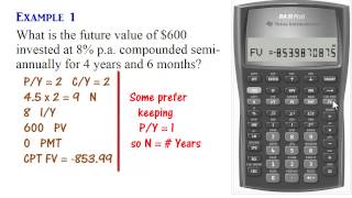 BA II Plus Calculator  Compound Interest Present amp Future Values [upl. by Rothberg]