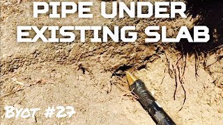 DIY How to Pipe Under Existing Concrete  Sprinkler System Tutorial [upl. by Lerrej]