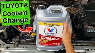 How To Change Toyota Coolant Highlander Corolla Camry 4Runner Tacoma Tundra Jonny DIY [upl. by Barnebas]