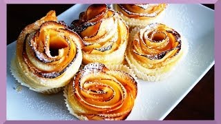 APFELROSEN BLÄTTERTEIG APFEL ROSEN REZEPT  KATISWELTTV  EINFACH [upl. by Etteniotnna137]