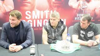 LIAM SMITH v SAM EGGINGTON POST FIGHT PRESS CONFERENCE WITH EDDIE HEARN  IN LIVERPOOL [upl. by Miuqaoj]