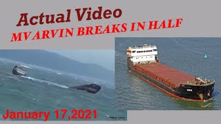 Actual Video  MV ARVIN ship breaks 17 January 2021  Sunk [upl. by Cooper]