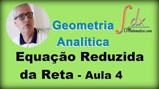 Grings  Geometria Analítica  Equação Reduzida da Reta  Aula 4 [upl. by Baskett]