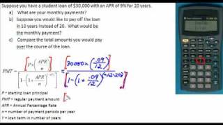 Loan Payment Formula [upl. by Willetta]