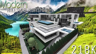 Modern Hillside Mansion Part 1  NO LARGE PLOT  Bloxburg [upl. by Ttemme469]