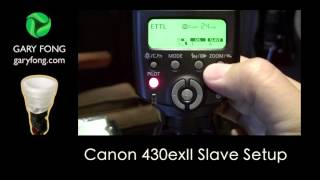 Canon 430exII Setup for Remote Slave [upl. by Nohsauq]