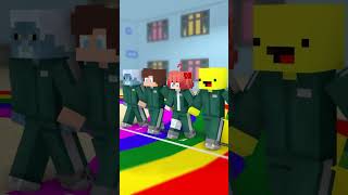 Squid Game Minecraft Animation Race Challenge [upl. by Yeliak]