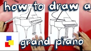 How To Draw A Grand Piano [upl. by Pillihpnhoj]