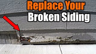 How To Replace Damaged Siding  THE HANDYMAN [upl. by Ecallaw317]