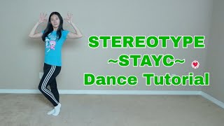 STEREOTYPE STAYC Dance Tutorial Mirrored [upl. by Enilhtak]