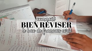 bac de français  comment bien réviser l’écrit  📝 [upl. by Kokoruda144]