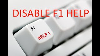 How to Disable F1 help Windows 10 Chrome and microsoft edge and GAMING [upl. by Fineberg]