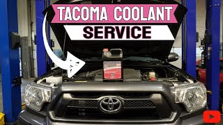 Toyota Tacoma Coolant Change  Easy Tutorial From A Technician [upl. by Aseram171]