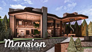 Bloxburg Mansion Modern Minimalist No LargePlot House Build [upl. by Keifer]