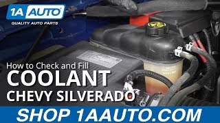 How to Check and Fill Coolant Fluid 1419 Chevy Silverado [upl. by Alaaj649]