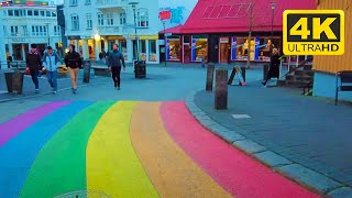 Exploring Reykjavik  A 4K 60 FPS Walking Tour in Iceland [upl. by Lleryt]